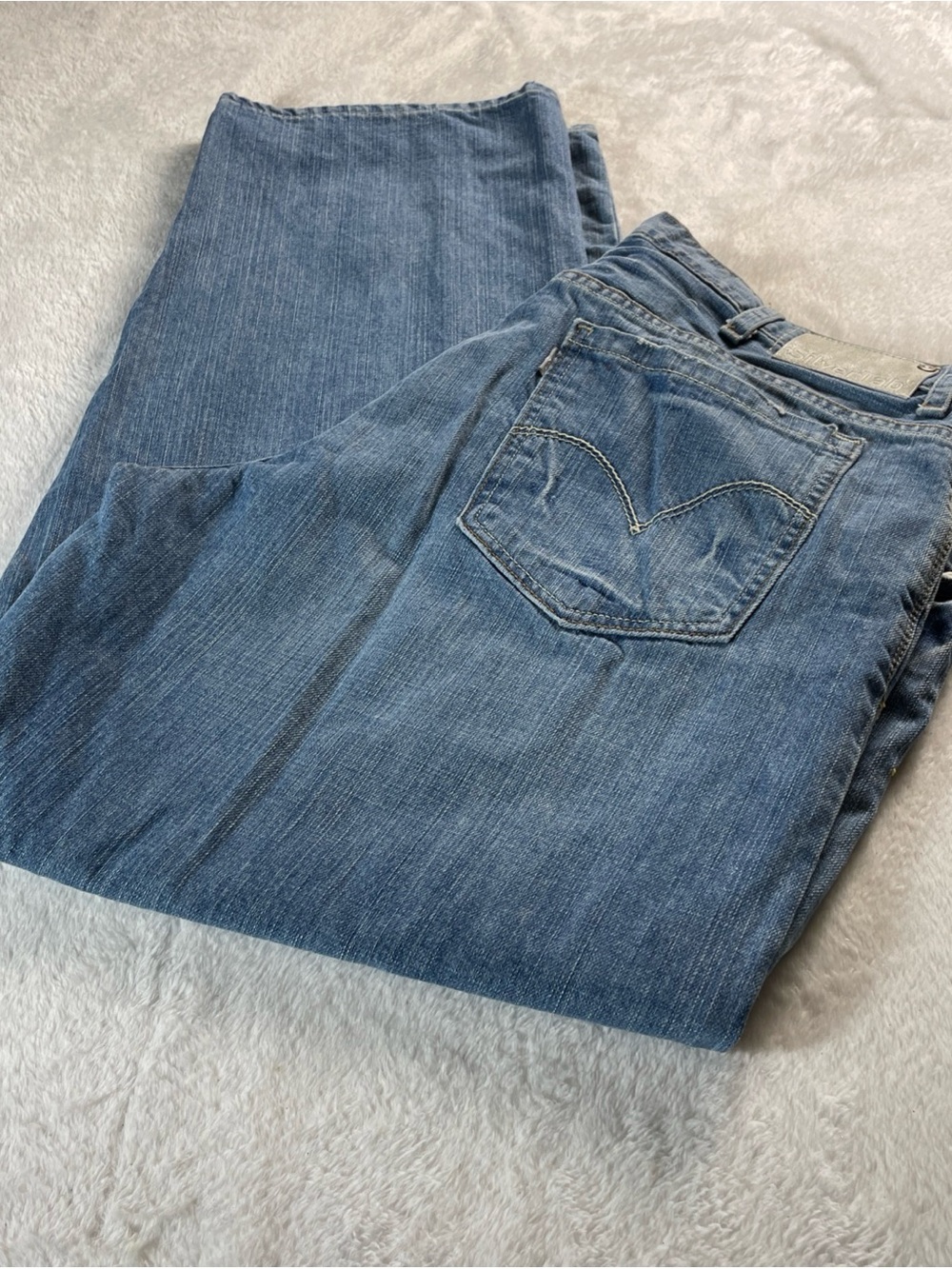 Vintage Y2K Men’s Silvertab Baggy Levi Blue Denim Jeans 42X32 Streetwear Skater